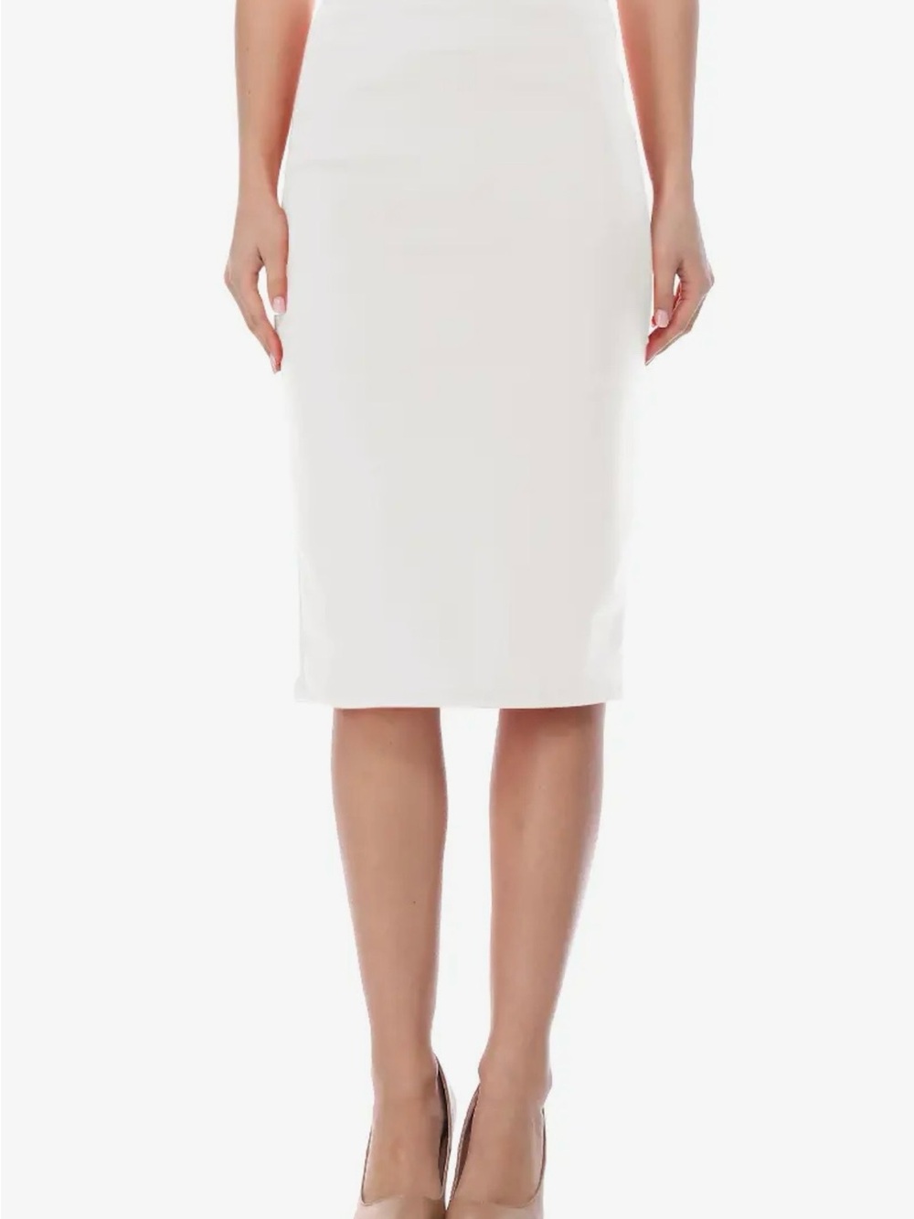 White Pencil Skirt - Women